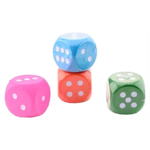 Szivacs dobókocka, 7,5 cm, 4 szín 24256
