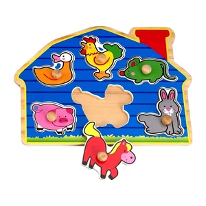 Fa puzzle tanyasi állatok