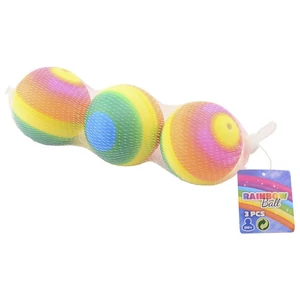 Szivárvány színű labda, 8 cm 3 db/csomag 29625