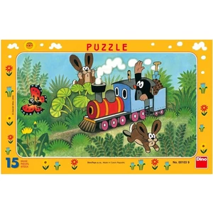 Puzzle 15 db Kisvakond és a mozdony -001039-