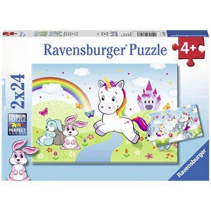 Puzzle 2x24 db - Csodás Unikornisok -07828-