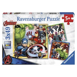 Puzzle 3x49 db - Marvel hősök 08039
