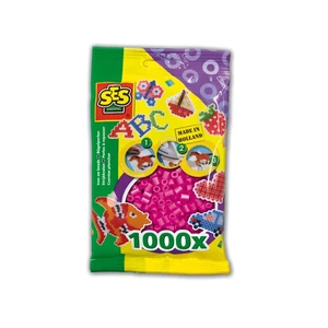 Vasalható gyöngy - 1000 db neon rózsaszín 00717