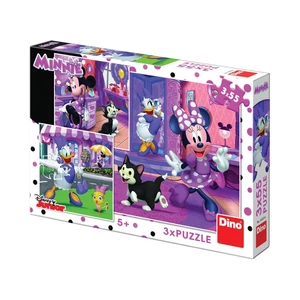 Puzzle 3x55 db - Egy nap Minnie-vel 335225