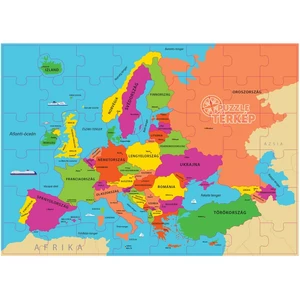Európa Puzzle térkép magyarul