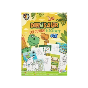 Grafix - Színező- és foglalkoztatókönyv A4 Dino, 64 oldal