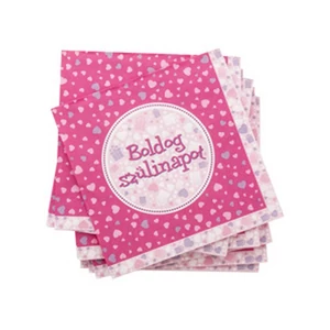 Szülinapi szalvéta 16 darabos - 33 x 33 cm, pink