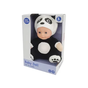 Zenélő, világító altató panda baba, 25 cm