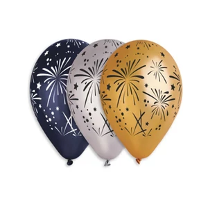 Tűzijátékos lufi 3 szín 10db/cs, 33cm