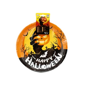 Halloween papírtányér 6db 23 cm