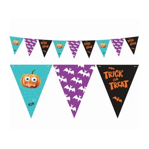 Trick or Treat papír zászlófüzér 9 zászlóval 250 cm