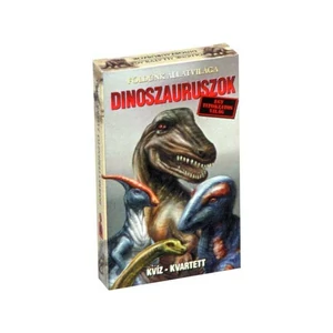 Dinoszauruszok kvíz kvartett kártyajáték