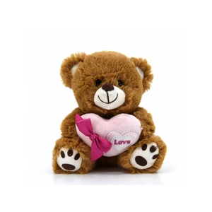 Maci szívvel 3f 18cm