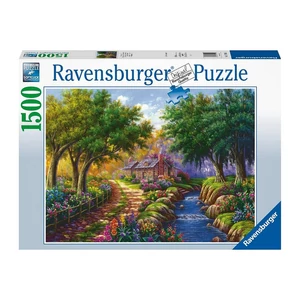 Ravensburger Puzzle 1500 db - Ház a folyónál