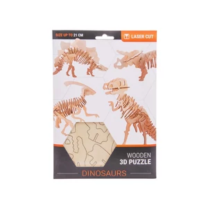 3D fa puzzle - dínók, 4 féle 21cm