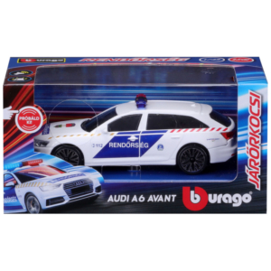 Bburago Audi A6 szirénázó magyar rendőrautó 1:43