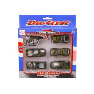 Die-Cast Fém katonai járművek, 6 db /csomag