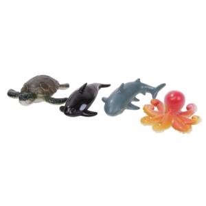 Műanyag tengeri állatok 6,5 cm, 4 db/csomag