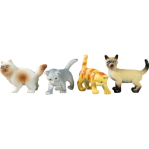 Műanyag macskák 6,5 cm, 4 db/csomag HB624/4