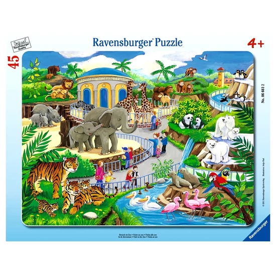 Puzzle 45 db - Állatkerti séta -066612-