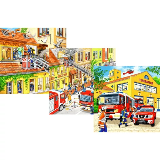 Puzzle 3x49 db - Tűzoltók 094010