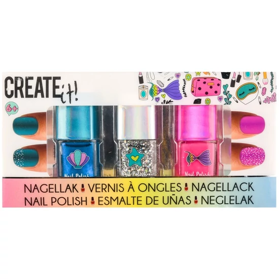 Create it! Sellő körömlakk 3 db /csomag -84134-