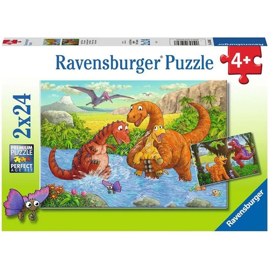 Puzzle 2x24 db - Dínók világa 05029