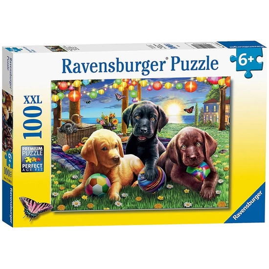 Puzzle 100 db - Kutyus piknik 12885