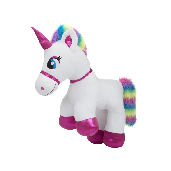 Álló unikornis, 60 cm, fehér-rózsaszín