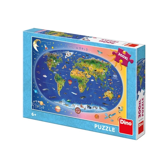 Állatos világtérkép puzzle
