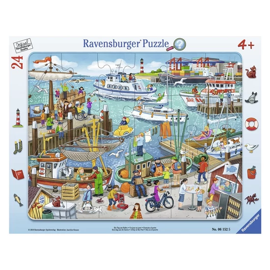 Puzzle 24 db - Egy nap a kikötőben -06152-