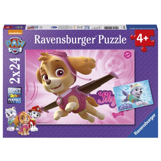 Puzzle 2x24 db - Mancs Őrjárat, Skye és az Everes