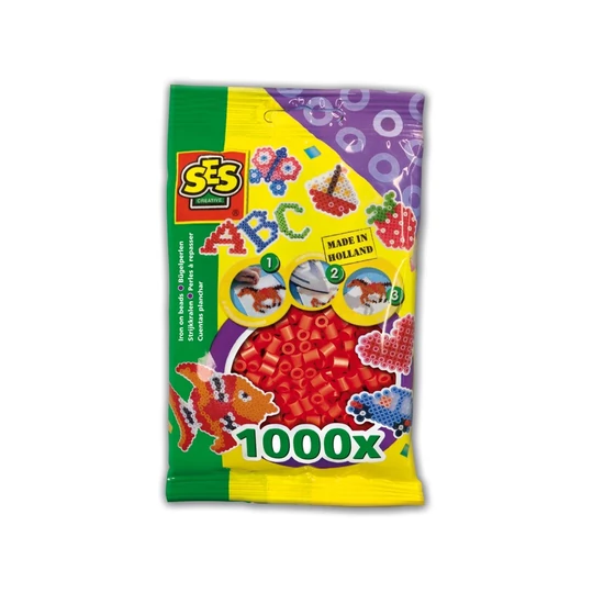 Vasalható gyöngy - 1000 db piros 00701