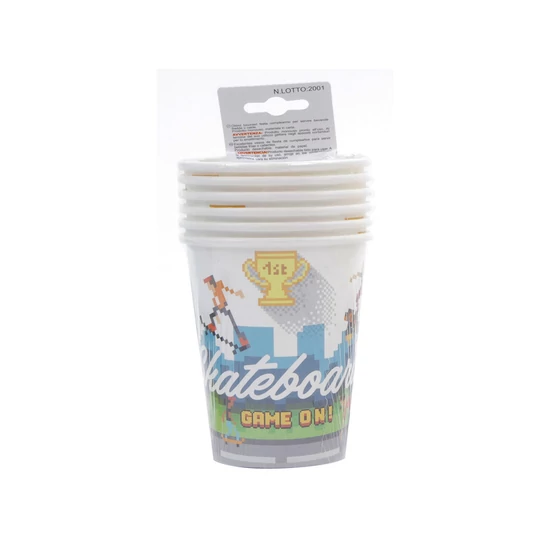 Game on 6 db-papír pohár 250 ml
