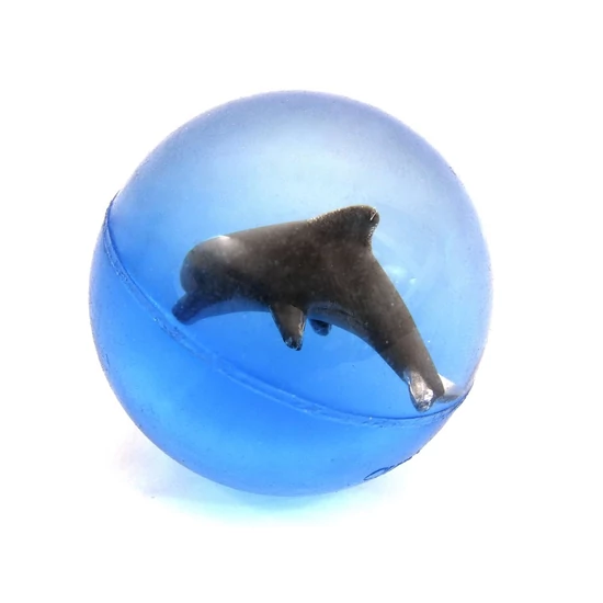 Delfines pattogó labda - 4 cm
