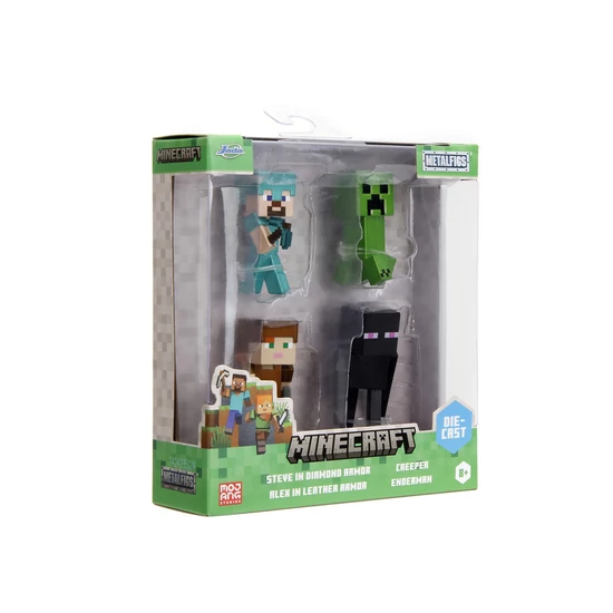 Minecraft 4db-os figura csomag 5cm-es, fém
