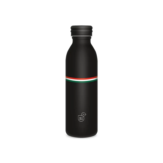 Duplafalú fémkulacs 600ml- Magyar zászlós