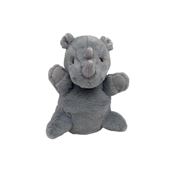 Plüss kesztyűbáb, 27 cm - orrszarvú