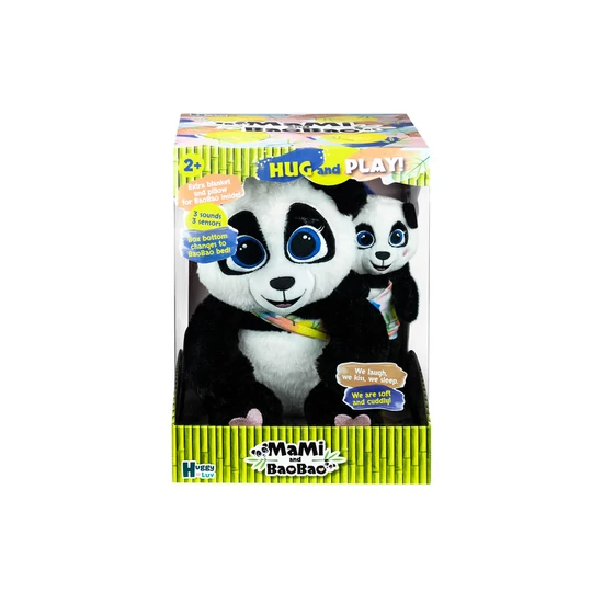 Interaktív plüss Panda Mama & Baobao