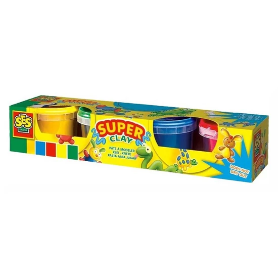 SES tégelyes gyurma készlet - 4 x 90 g