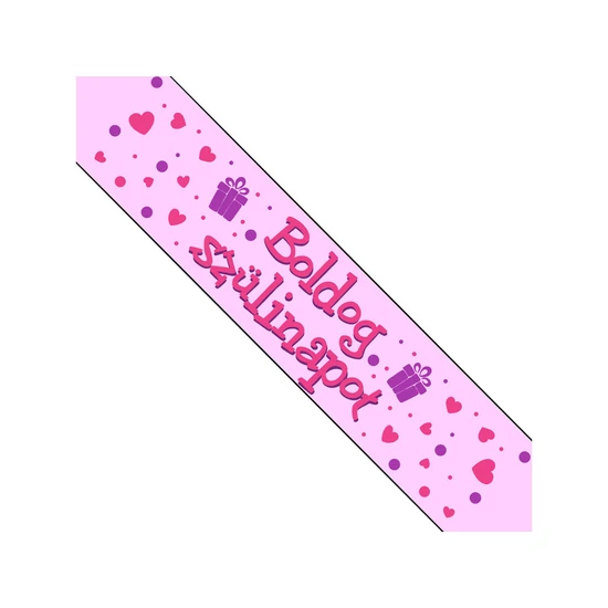Boldog Születésnapot pink vállszalag