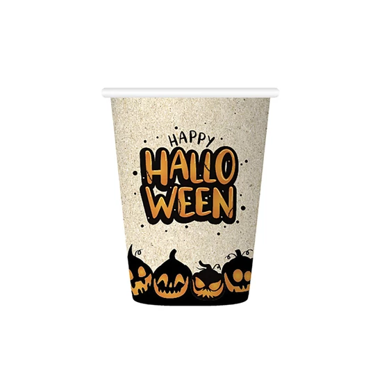 Halloween mintás natúr pohár 6 db/cs 210 ml