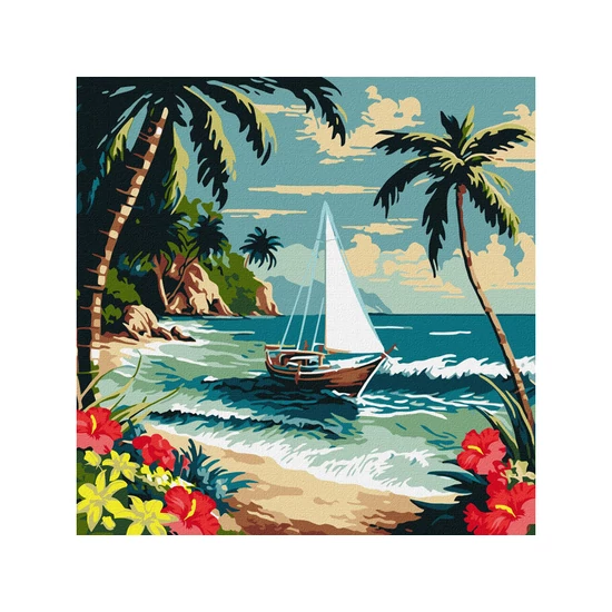 Ideyka számmal festés - Napospart 40x40cm