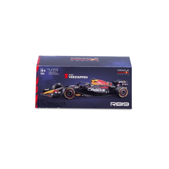 Bburago 1/43 F1 versenyautó - Red Bull RB19 (With helmet) (#1(Max Verstappen)