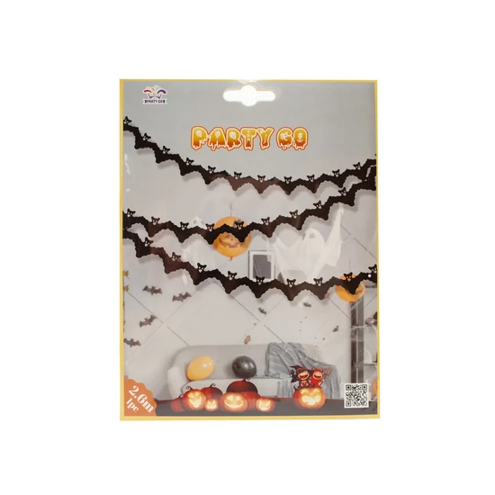 Halloween fűzér denevéres 3m