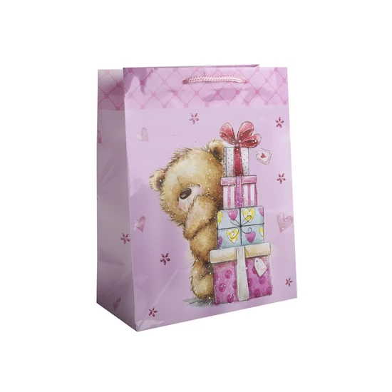 Papírtasak maci ajándékkal 18*23 cm