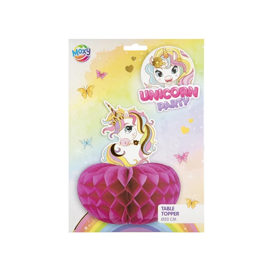 Unikornis parti dekoráció, 20 cm