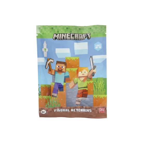 Minecraft figura kulcstartó tasakban