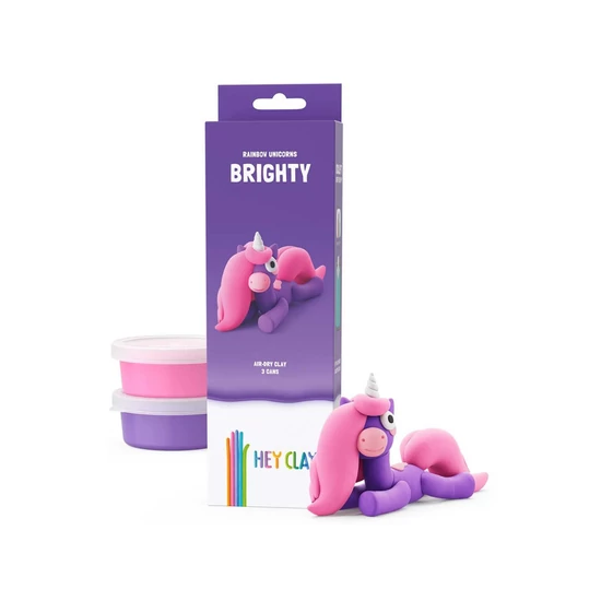 Hey Clay Figura Unikornis Lila Brighty