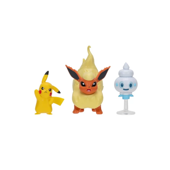 Pokémon 3 db-os figura csomag -  Pikachu, Vanillite, Flareon